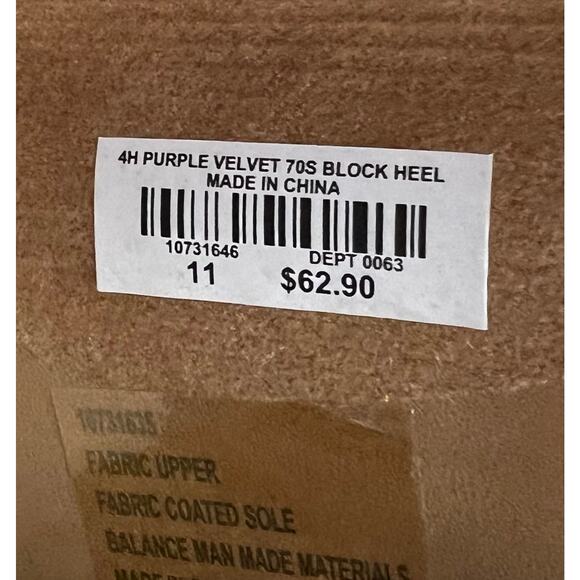 TORRID crushed purple velvet 70s block heel platform pumps NWOT Sz 11 - Picture 13 of 13